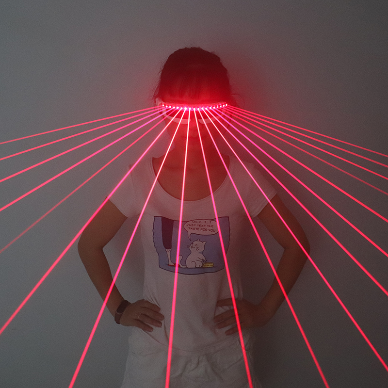 Glow In The Dark Party Glasses - Gafas láser rojas de 650nm, accesorios