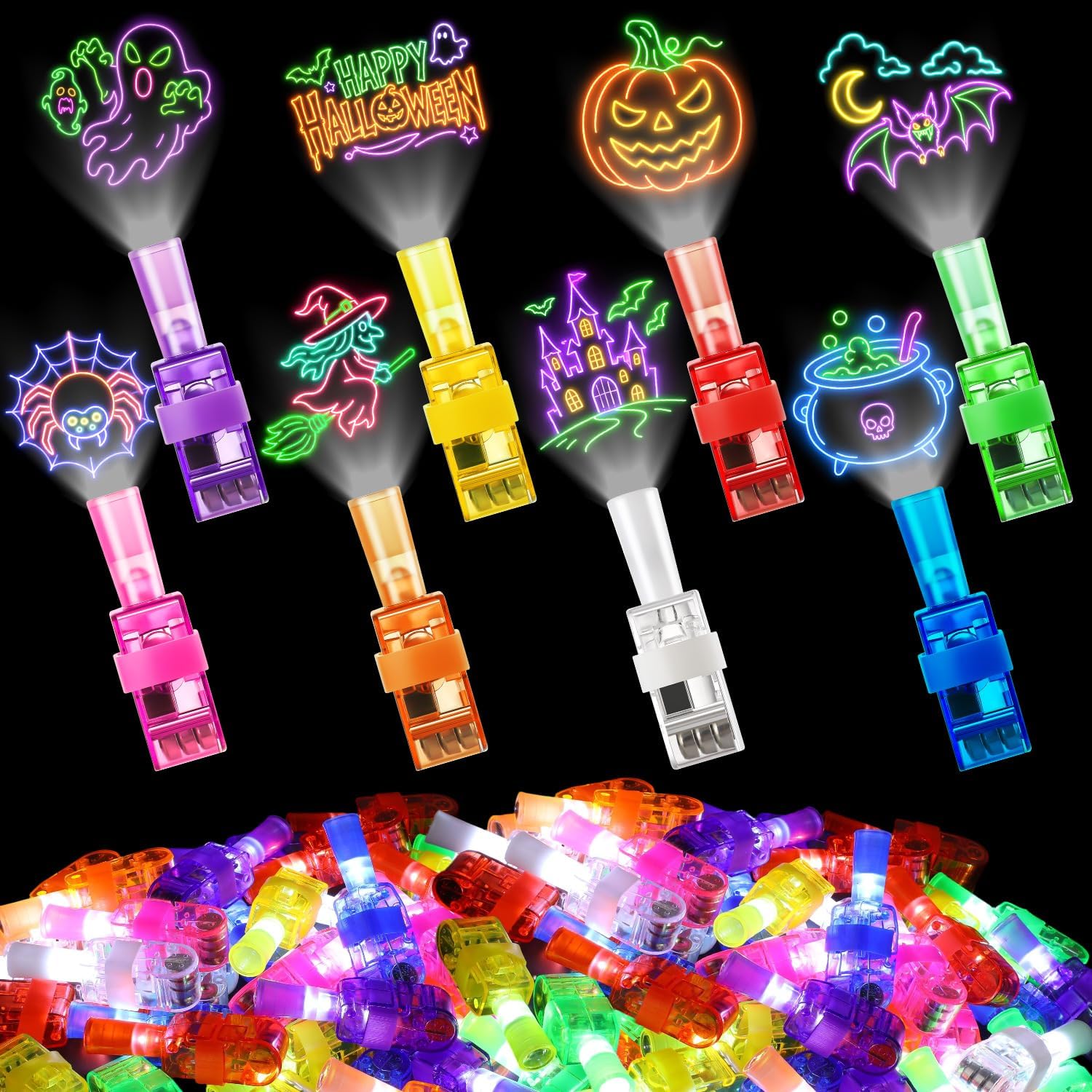 Glow In The Dark Party Glasses - 4/40PCS Luces LED para Dedos de