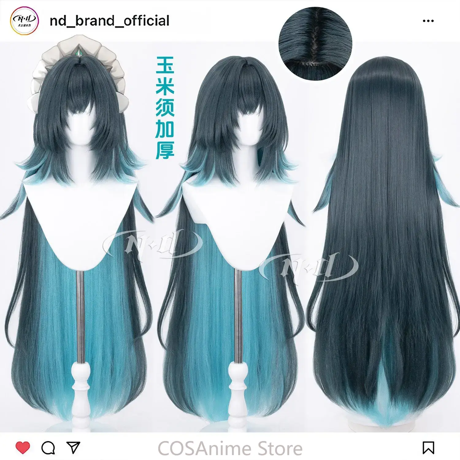 Anime Cosplay Wig Heat Resistant - Peluca de cosplay de Danica, personaje