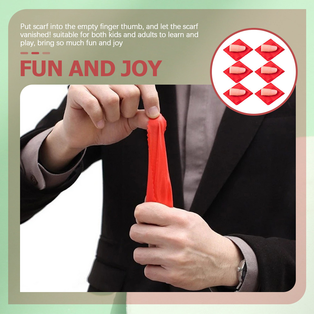 Thumb Tip Magic Trick Set - Truco de magia con seda desaparecedora,