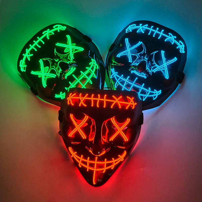 Máscara Facial Inalámbrica con - Led Purge Mask Halloween reseña y precio
