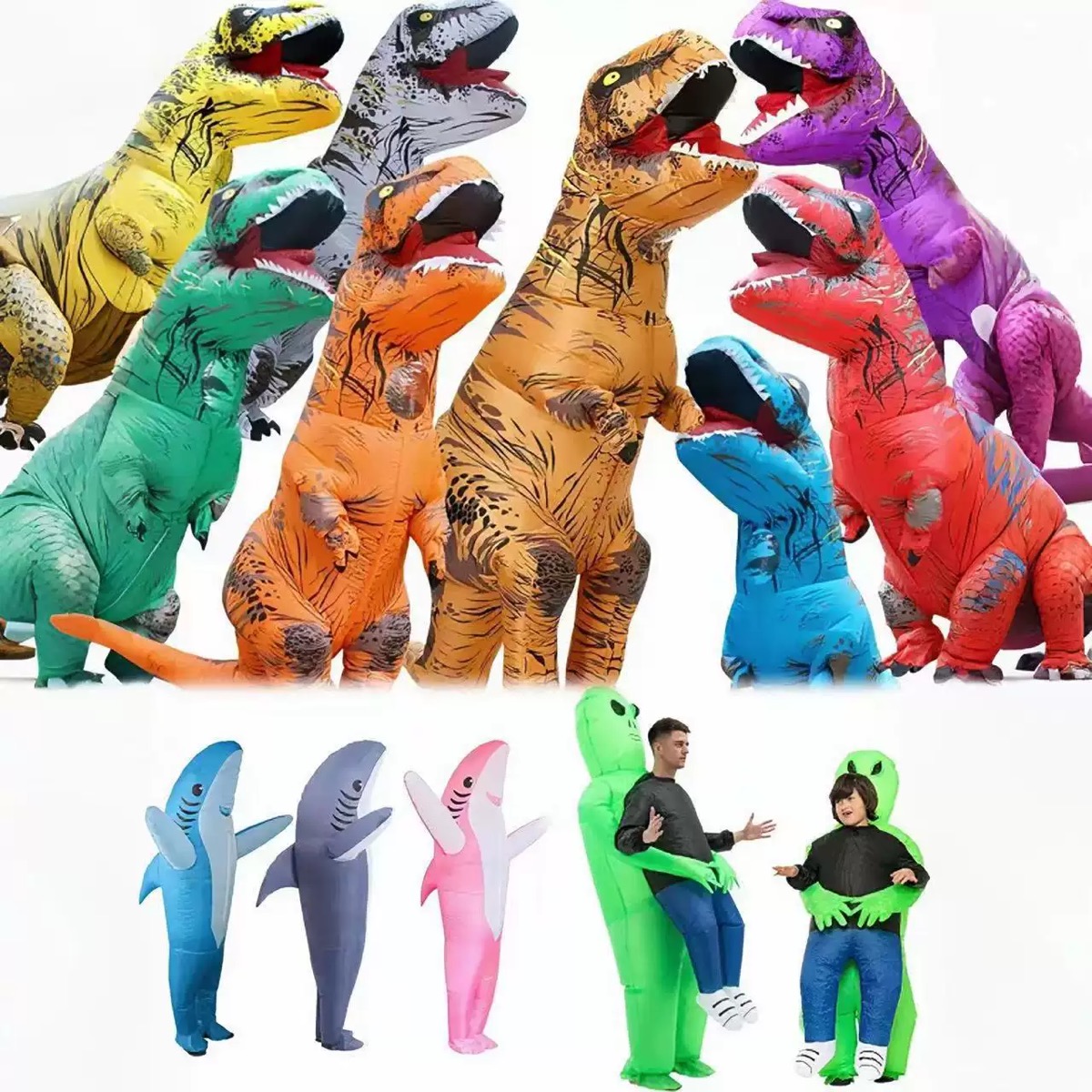 Disfraz Inflable de T-Rex para - Inflatable Dinosaur Costume Adult reseña y precio