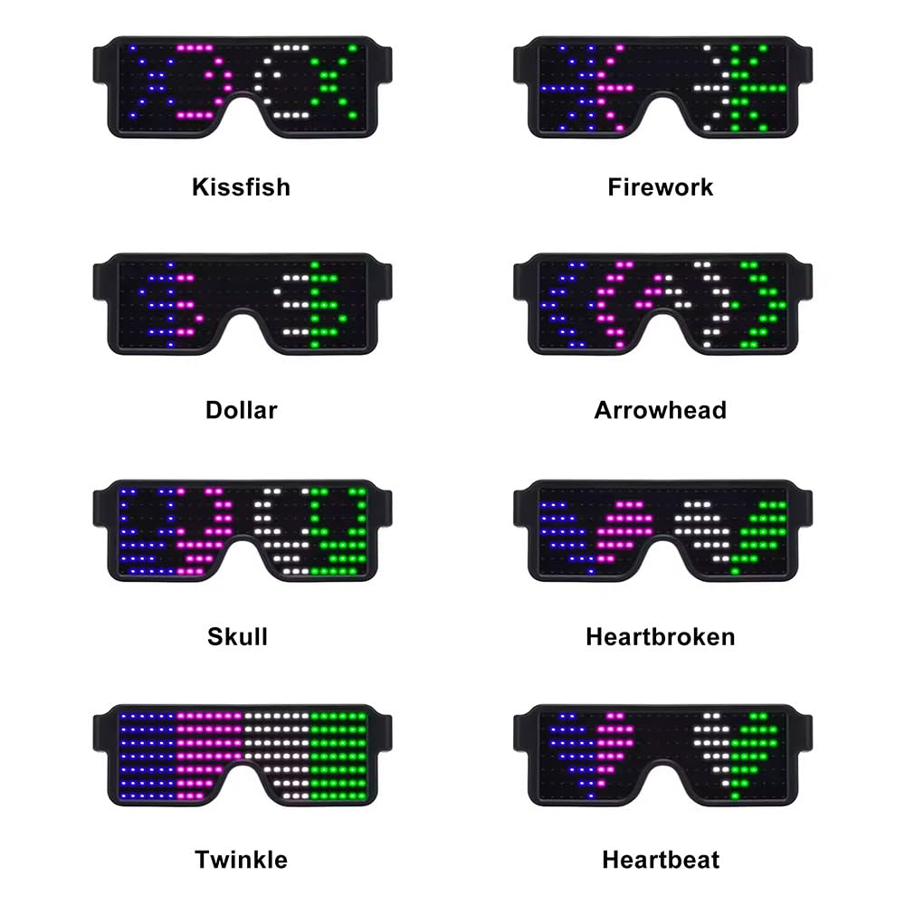Gafas LED iluminadas, gafas di - Glow In The Dark Party Glasses reseña y precio