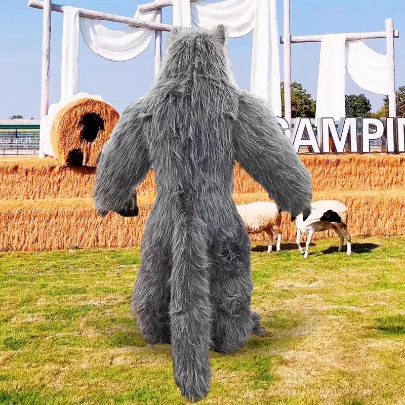 Disfraz de Mascota de Lobo Gri - Costumes reseña y precio