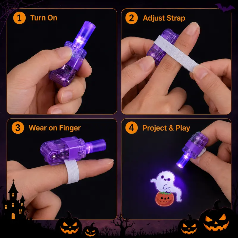 36 luces de proyector de dedos - Glow In The Dark Party Glasses reseña y precio