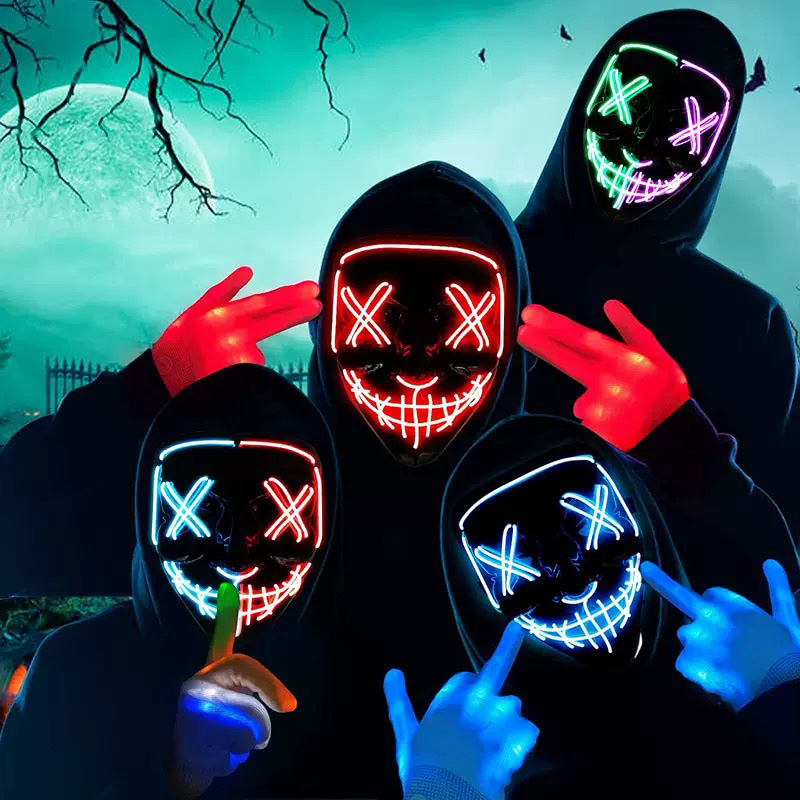 Máscaras Luminosas de Neón Ina - Led Purge Mask Halloween reseña y precio