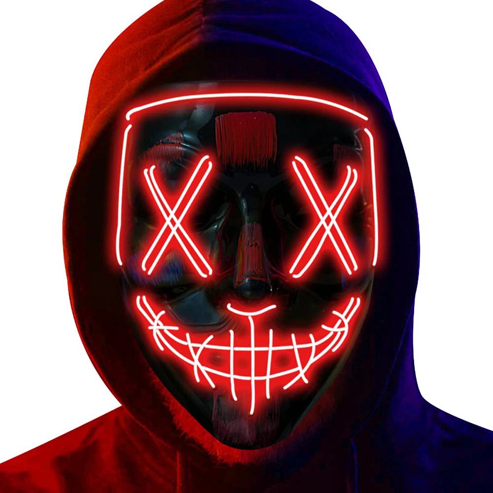 Máscara de neón LED para Hallo - Led Purge Mask Halloween reseña y precio